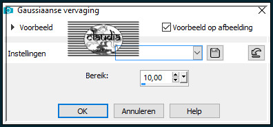 Aanpassen - Vervagen - Gaussiaanse vervaging :