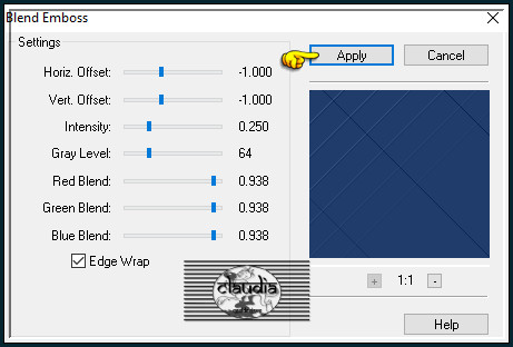 Effecten - Insteekfilters - FM Tile Tools - Blend Emboss :