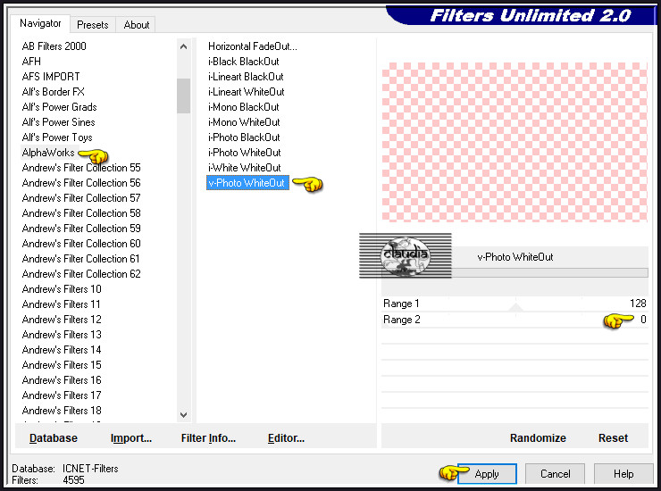 Effecten - Insteekfilters - <I.C.NET Software> - Filters Unlimited 2.0 - Alphaworks - Photo WhiteOut