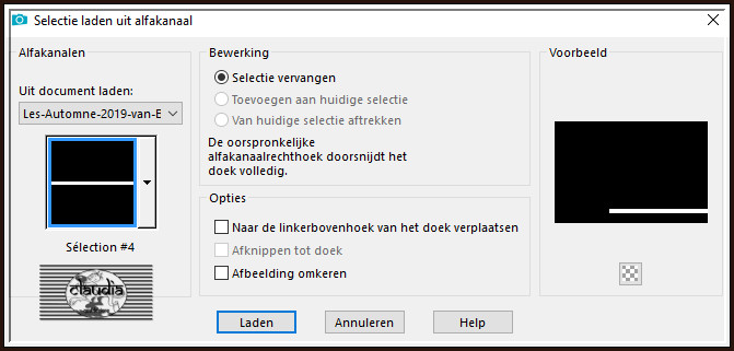 Selecties - Selectie laden/opslaan - Selectie laden uit alfakanaal : Sélection #4