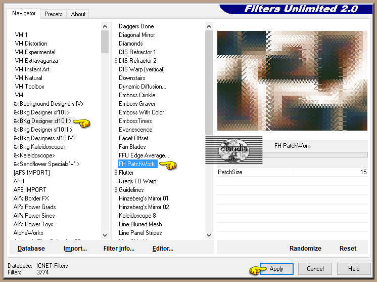 Effecten - Insteekfilters - <I.C.NET Software> - Filters Unlimited 2.0 - &<BKg Designer sf10 II> - FH Patchwork