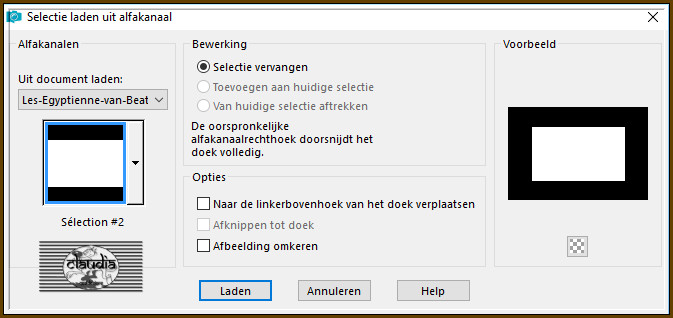 Selecties - Selectie laden/opslaan - Selectie laden uit alfakanaal : Sélection #2