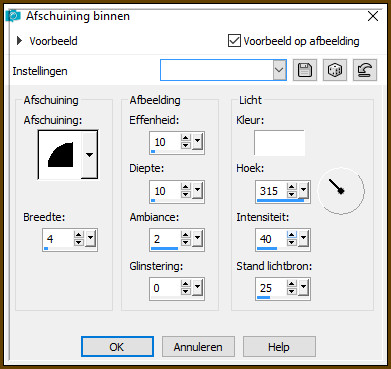 Effecten - 3D-Effecten - Afschuining binnen