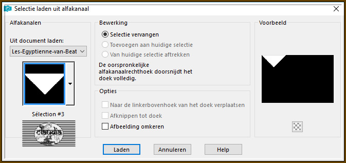 Selecties - Selectie laden/opslaan - Selectie laden uit alfakanaal : Sélection #3