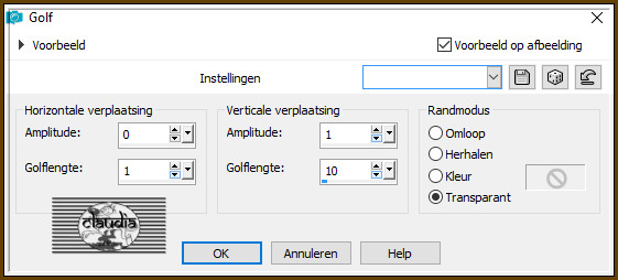 Effecten - Vervormingseffecten - Golf