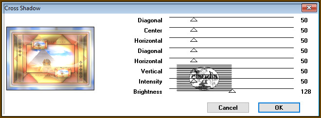 Effecten - Insteekfilters - Graphics Plus - Cross Shadow 