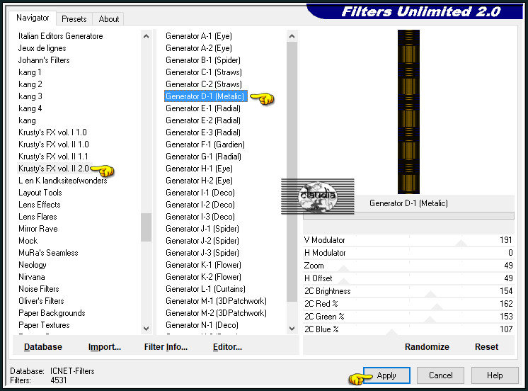 Effecten - Insteekfilters - Krusty's FX vol. II 2.0 - Generator D-1 (Metalic)