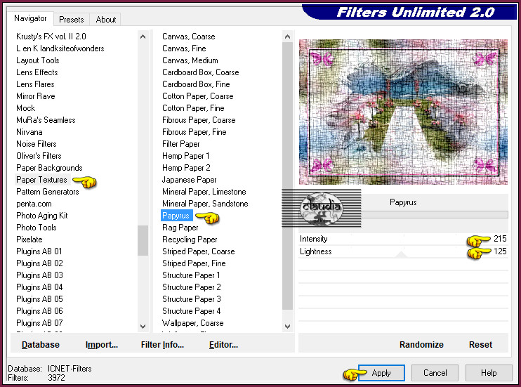 Effecten - Insteekfilters - <I.C.NET Software> - Filters Unlimited 2.0 - Paper Textures - Papyrus 