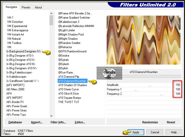 Effecten - Insteekfilters - <I.C.NET Software> - Filters Unlimited 2.0 - &<Background Designers IV> - sf10 Diamond Mountain