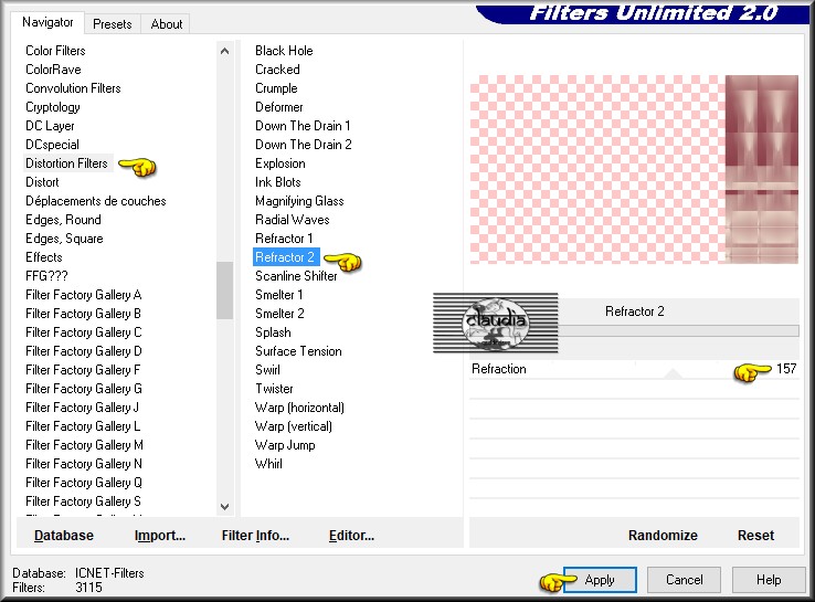 Effecten - Insteekfilters - <I.C.NET Software> - Filters Unlimited 2.0 - Distortion Filters - Refractor 2