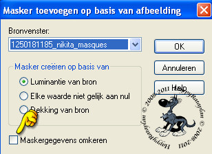 Instellingen voor masker