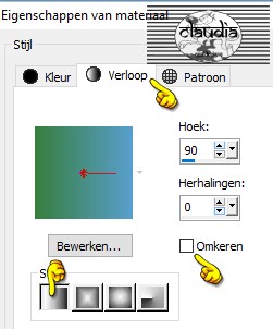 Maak van je Voorgrondkleur een Verloop met deze instellingen