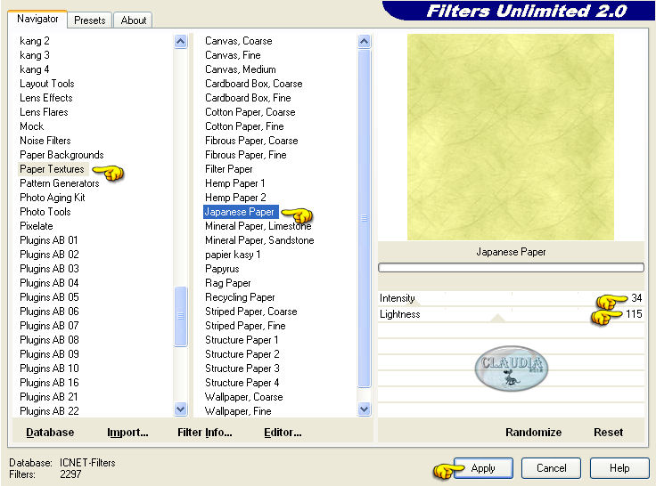 Effecten - Insteekfilters - <I.C.NET Software> - Filters Unlimited 2.0 - Paper Textures - Japanese Paper