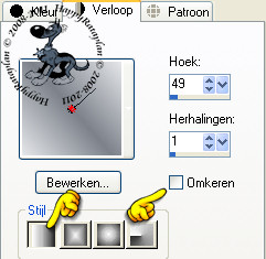 Instellingen voor verloop