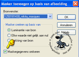 Instellingen voor het masker