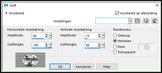 Effecten - Vervormingseffecten - Golf