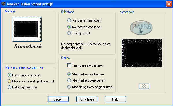 Lagen - Masker laden/opslaan - Masker laden vanaf schijf : frame4