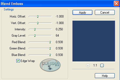 Effecten - Insteekfilters - FM Tile Tools - Blend Emboss