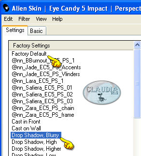 Effecten - Insteekfilters - Alien Skin Eye Candy 5 : Impact - Perspective Shadow