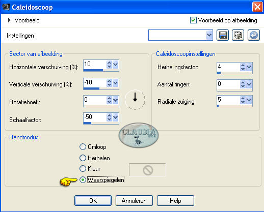 Effecten - Reflectie effecten - Caleidoscoop 