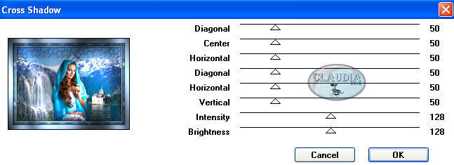 Effecten - Insteekfilters - Graphics Plus - Cross Shadow