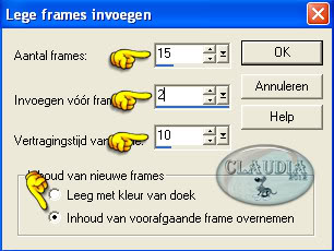 Intellingen lege frames invoegen