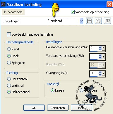 Instellingen naadloze herhaling