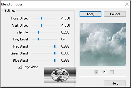 Effecten - Insteekfilters - FM Tile Tools - Blend Emboss 