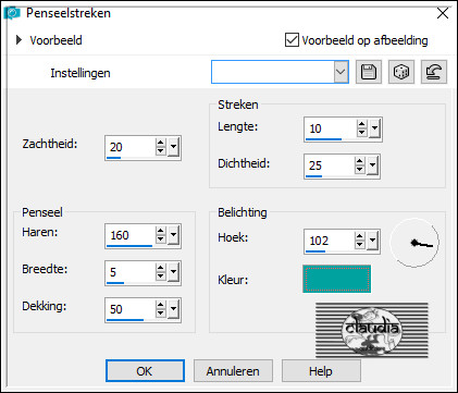 Effecten - Artistieke effecten - Penseelstreken