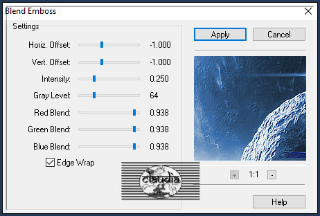 Effecten - Insteekfilters - FM Tile Tools - Blend Emboss 