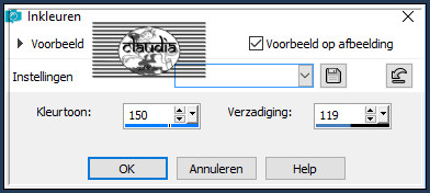 Aanpassen - Kleurtoon en verzadiging - Inkleuren