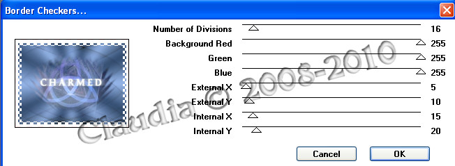 Instellingen Filter Alf's Border Checkers