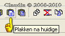 Plakken na huidige button