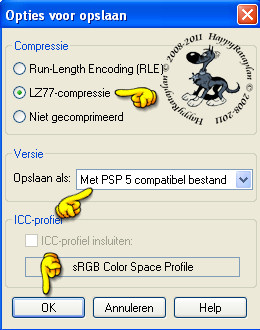 Instellingen om compatibel op te slaan