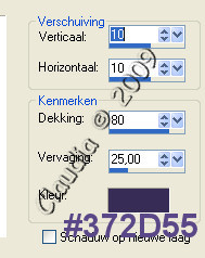 Instellingen voor slagschaduw