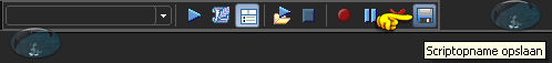 Klik op het icoontje "Scriptopname opslaan" en geef het een naam