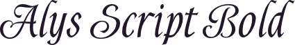 Klik hier om het font "Alys Script Bold" te downoaden