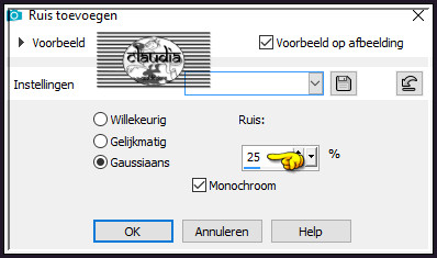 Aanpassen - Ruis toevoegen/verwijderen - Ruis toevoegen