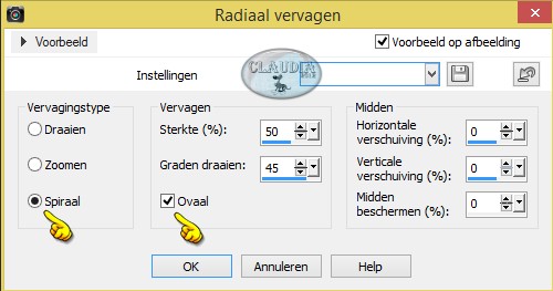 Aanpassen - Vervagen - Radiaal vervagen