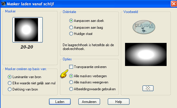 Lagen - Masker laden/opslaan - Masker laden vanaf schijf : 20-20