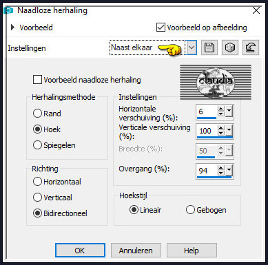 Effecten - Afbeeldingseffecten - Naadloze herhaling :