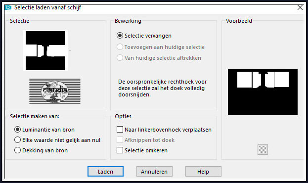 Selecties - Selectie laden/opslaan - Selectie laden vanaf schijf : Selectie1-Cherish-CGSFDesigns-08-08-2023