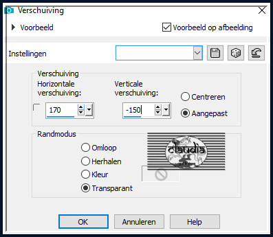 Effecten - Afbeeldingseffecten - Verschuiving