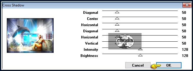 Effecten - Insteekfilters - Graphics Plus - Cross Shadow