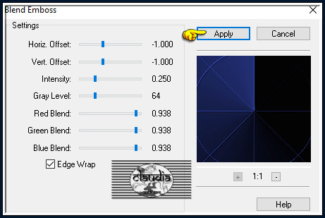 Effecten - Insteekfilters - FM Tile Tools - Blend Emboss