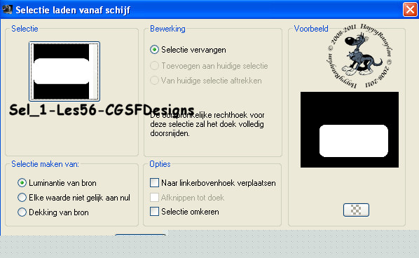Selecties - Selectie laden/opslaan - Selectie laden vanaf schijf : Sel_1-Les56-CGSFDesigns