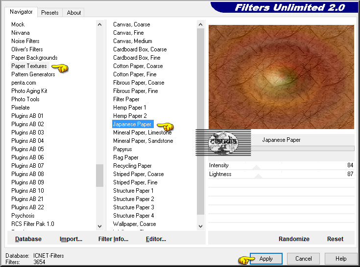 Effecten - Insteekfilters - <I.C.NET Software> - Filters Unlimited 2.0 - Paper Textures - Japanese Paper 