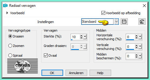 Aanpassen - Vervagen - Radiaal vervagen