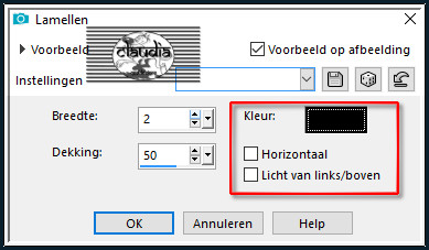 Effecten - Textuureffecten - Lamellen