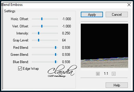 Effecten - Insteekfilters - FM Tile Tools - Blend Emboss